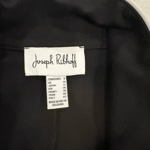 Joseph Ribkoff #183355 Woman's Black Military-Look Zip-Front Jacket - Picture 5 of 13